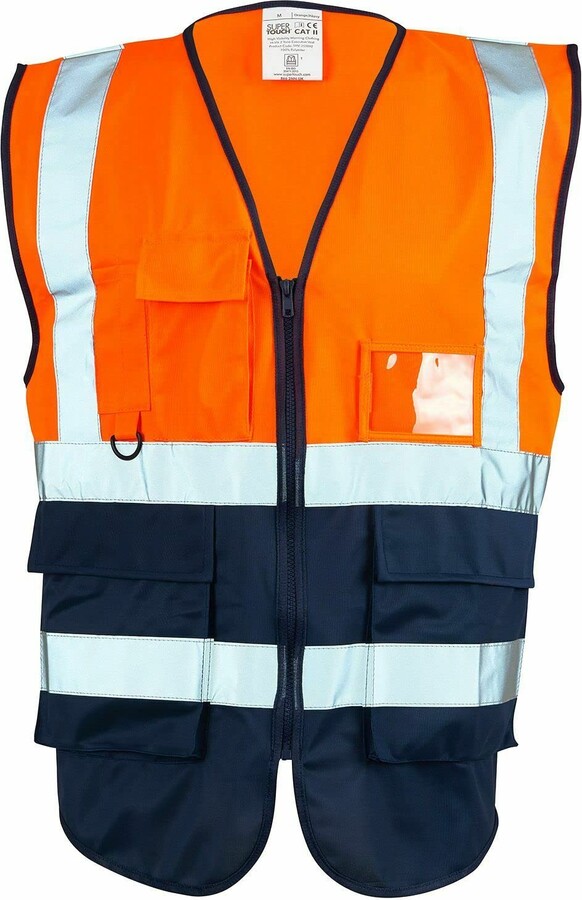 LIZZIE JACOBS Hi Viz Executive Vests Zip Fastening High Visibility
