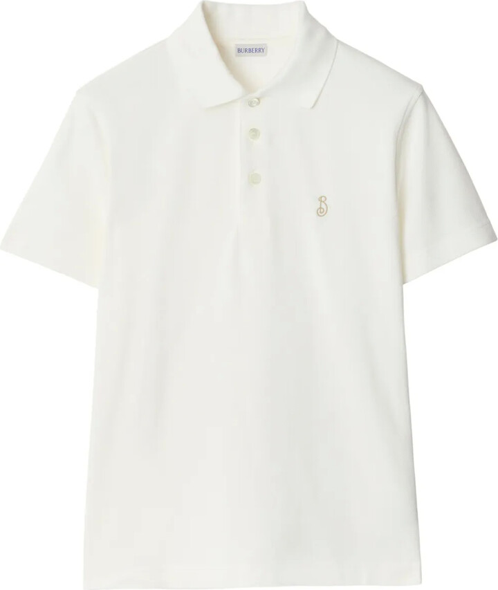 Burberry Embroidered-Logo Polo Shirt