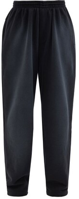 Balenciaga Faded Cotton-jersey Oversized Sweatpants - Black