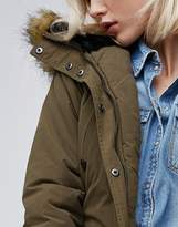 Thumbnail for your product : Pepe Jeans Olympia Faux Fur Trim Parka Coat