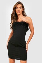 Thumbnail for your product : boohoo Bandeau Feather Mini Bodycon Dress