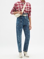 Thumbnail for your product : Etoile Isabel Marant High-rise Paperbag-waist Tapered-leg Jeans - Mid Denim