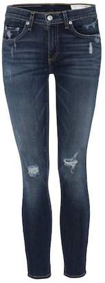 Rag & Bone Capri cropped distressed skinny jeans