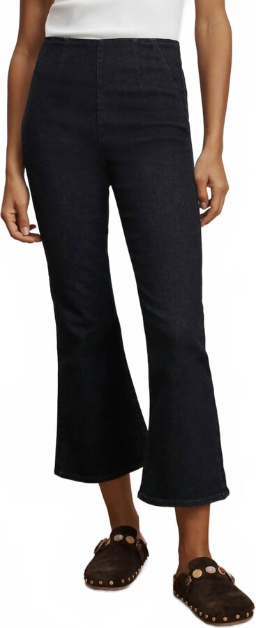 Veronica Beard Carson Off Duty Kick Flare Jean In Oxford