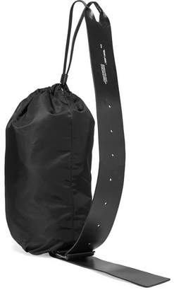 Off-White Off White Leather-trimmed Shell Shoulder Bag - Black