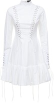 Thumbnail for your product : Rochas Cotton poplin mini dress w/ laces