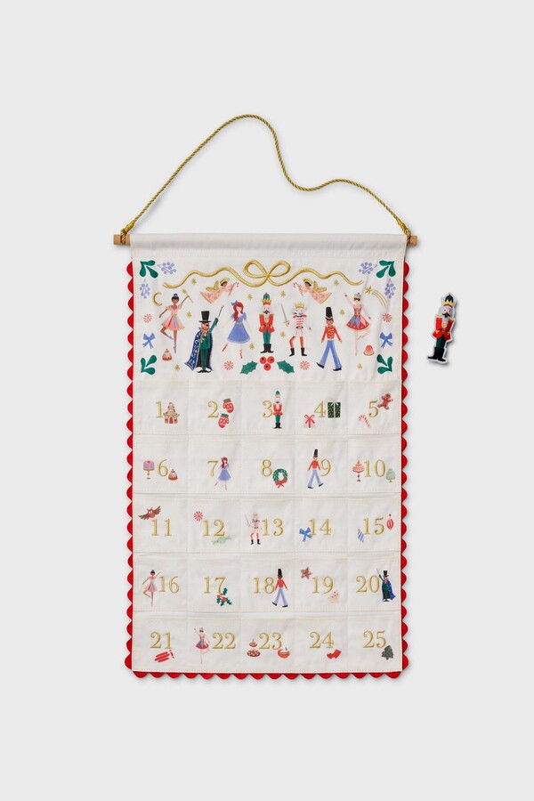 Rifle Paper Co. Embroidered Hanging Advent Calendar