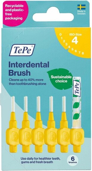 TePe Oral Health Care, Inc. TePe®InterdentalBrushesOriginalYellow-Carton6-Pack