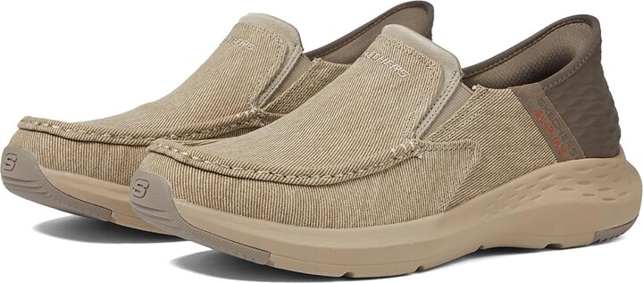 Skechers Slip-Ins: Parson - Dewitt Men's Shoes Taupe : 7 D - Medium, Canvas