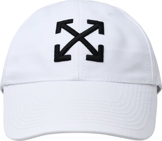 Off-White c/o Virgil Abloh Arrow Logo Ribbed Beanie in White/Lilac Womens Hats Off-White c/o Virgil Abloh Hats Natural 