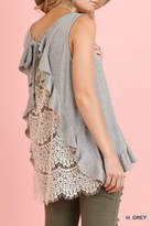 Thumbnail for your product : Umgee USA Lace-Back Ruffle Tank
