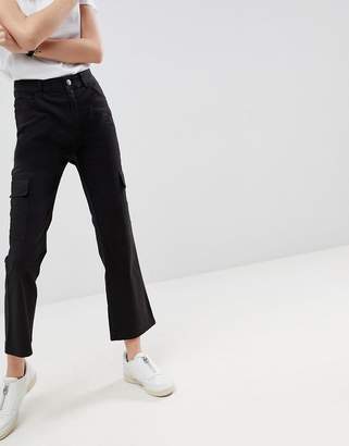 ASOS Design Kick Flare Stretch Pants With Combat Pockets