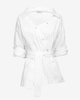 Thumbnail for your product : Zimmermann Exclusive Asymmetric Cotton Shirt