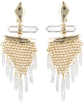 Thumbnail for your product : Alexis Bittar Dangling Rock Crystal Mesh Clip Earring