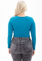 Thumbnail for your product : Forever 21 FOREVER 21+ Scoop Neck Crop Top