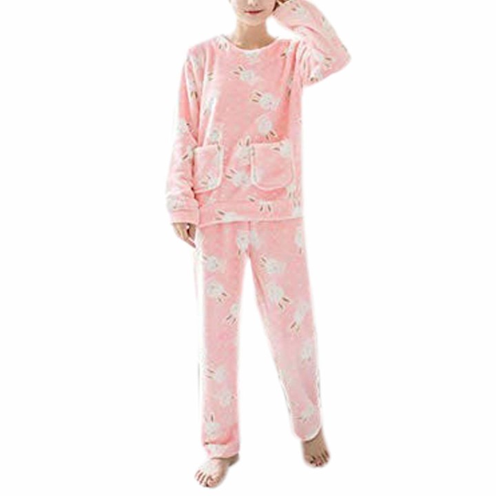 Pyjama Flannel Shorts or Bottoms Set Lounge Wear for Women Pyjamas for Women Girls Ladies PJs Comfy Snuggle Warm Fleece Twosie Pajama Set 