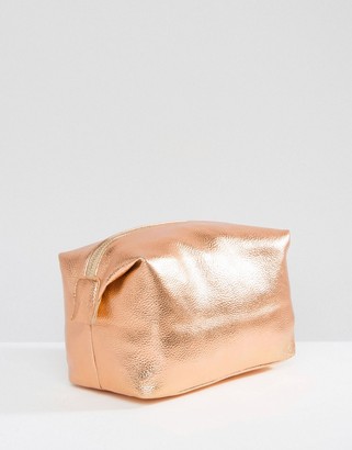 Mi-Pac Make-Up Bag in Metallic Rose Gold