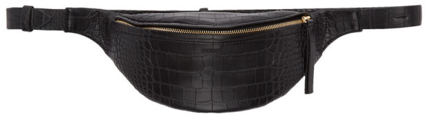 black croc bum bag