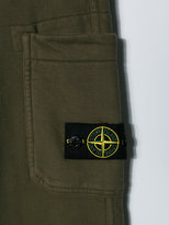 Thumbnail for your product : Stone Island Junior Teen logo plaque track pants