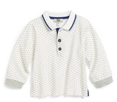 Thumbnail for your product : Armani Junior 'All Over Logo' Long Sleeve Polo (Baby Boys)