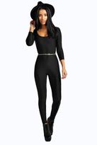 Thumbnail for your product : boohoo Marti Basic Long Sleeve Disco Catsuit