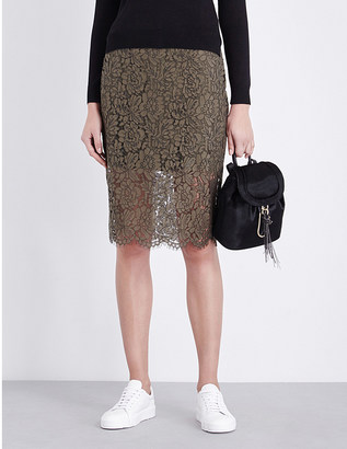 Diane von Furstenberg Glimmer lace pencil skirt