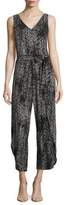 Thumbnail for your product : Halston H Sleeveless Printed Tulip Hem Jumpsuit