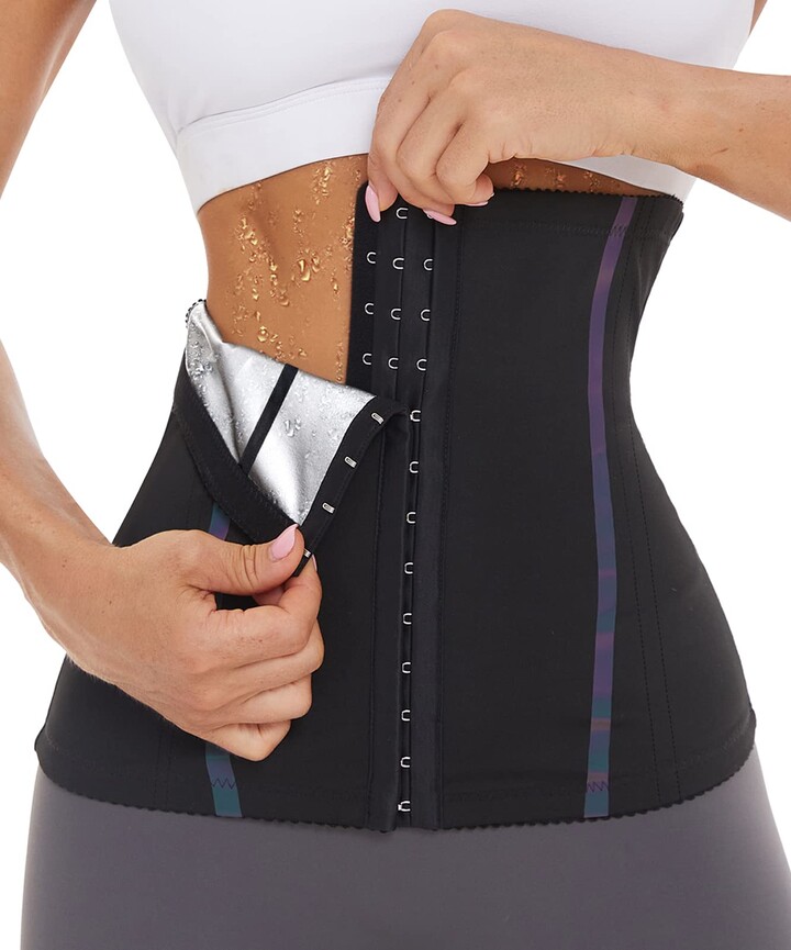 Womens Shapwear Sweat Sauna Vest Cincher Trainer Shaper Workout Tank Top  Slimming Polymer Sauna Vest with Zipper Front 