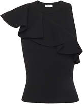 Thumbnail for your product : A.L.C. Ruffle-trimmed Ribbed-knit Top