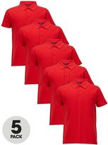 Thumbnail for your product : Top Class Boys School Polo Shirts (5 Pack)