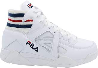 Fila Mens White/Navy/Red Cage Sneakers-UK 9