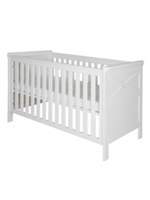 Thumbnail for your product : House of Fraser Kidsmill Savona White Cot bed 70 x 140 with cross
