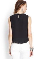 Thumbnail for your product : Forever 21 Studded Chiffon Top