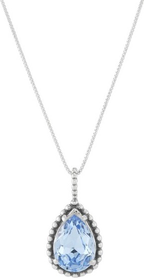Silpada Silpada'CoolingAura'SterlingSilverBlueCrystalPendantNecklace18\