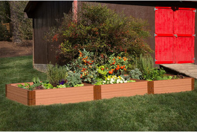 Frame It All 12' x 4' Manufactured Wood Raised Garden Bed
