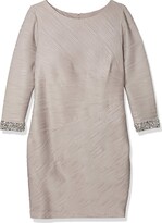 Thumbnail for your product : Eliza J Women's Size Long Sleeve Sheath with Beaded Cuff Detail