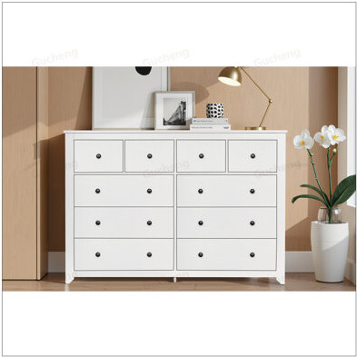 Latitude Run Modern 10-Drawer Dresser for Bedroom - Ample Storage, Sturdy and Safe, with Golden Handles
