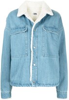 Thumbnail for your product : Izzue Shearling-Trimmed Denim Jacket