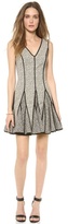 Thumbnail for your product : Halston V Neck Jaquard Dress