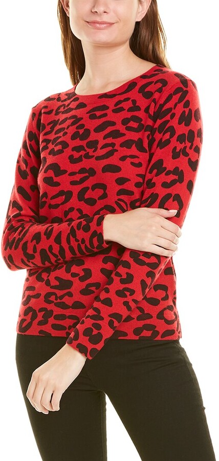 red cheetah sweater