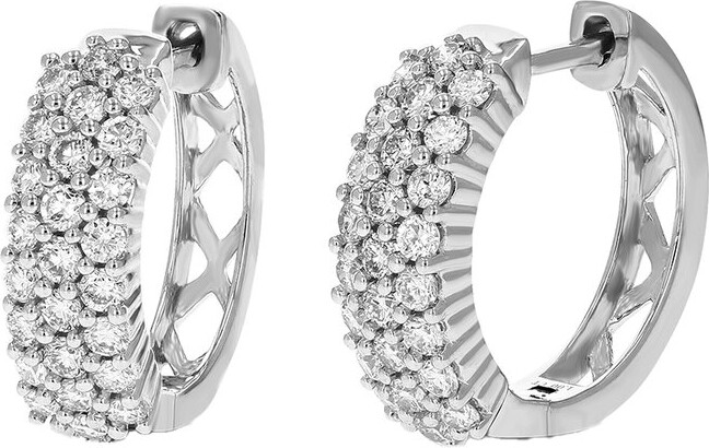 Amairah Silver 1.00 ct. tw. Lab-Grown Diamond Hoops
