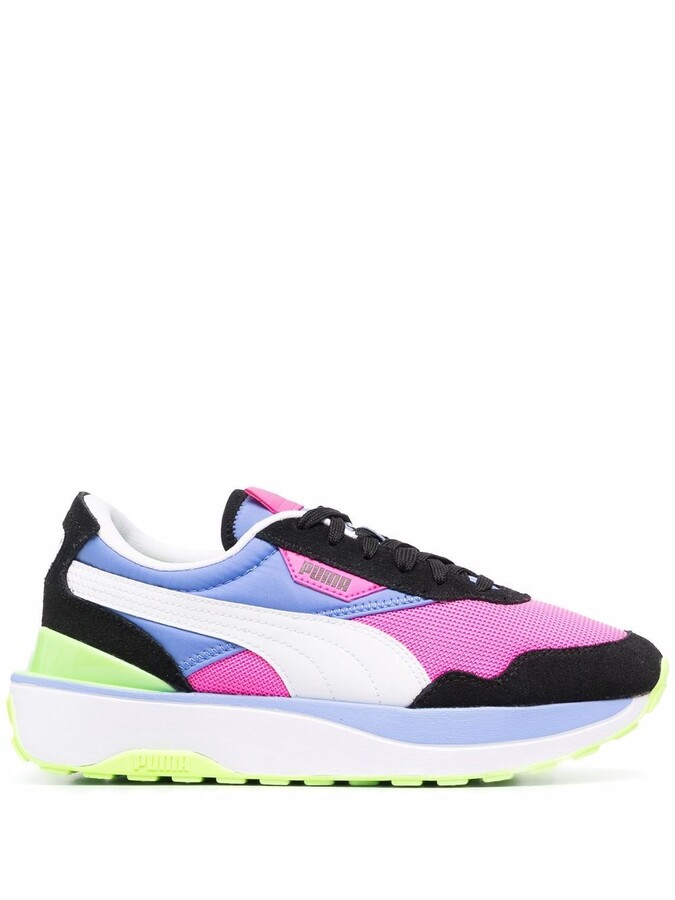 Puma Colour-Block Lace-Up Trainers - ShopStyle Sneakers & Athletic Shoes