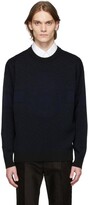 Thumbnail for your product : Versace Black & Navy La Greca Sweater
