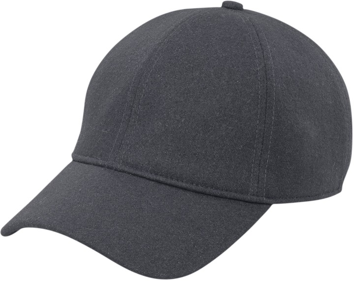 black wool baseball hat