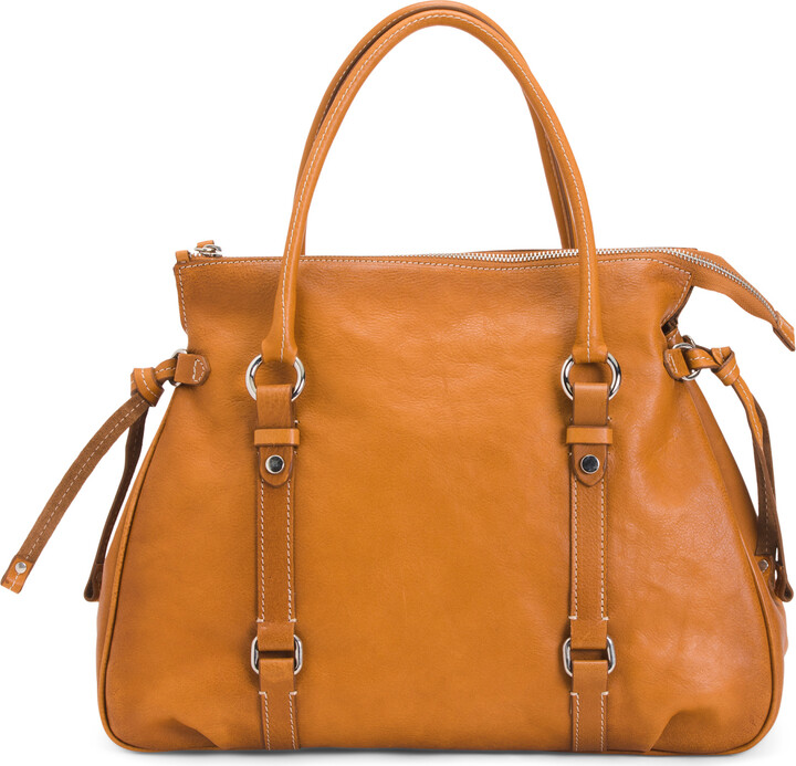 Cavalcanti Made In Italy Leather Burn Satchel - ShopStyle Shoulder Bags