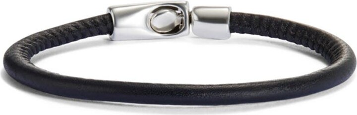 Uno de 50 Black Leather Clasp Bracelet