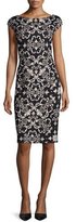 Thumbnail for your product : Escada Cap-Sleeve Heritage Printed Sheath Dress, Sand Dune