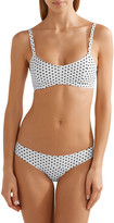 Thumbnail for your product : Lisa Marie Fernandez Genevieve Polka-dot Bonded Mid-rise Bikini Briefs