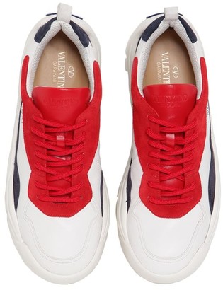 Valentino Low Top Gum Boy Leather & Suede Sneakers