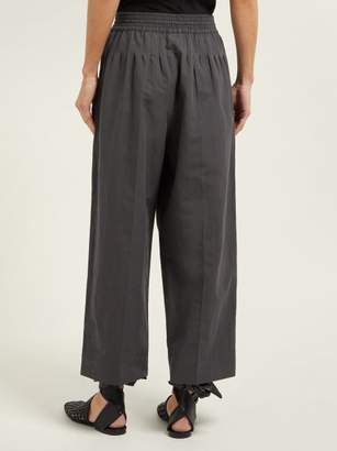 Haider Ackermann Brighton Pintuck Cotton-blend Trousers - Womens - Grey